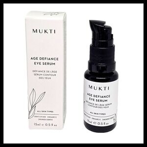 Mukti Age Defiance Eye Serum 0.5 oz 15ml Full Size New Organic